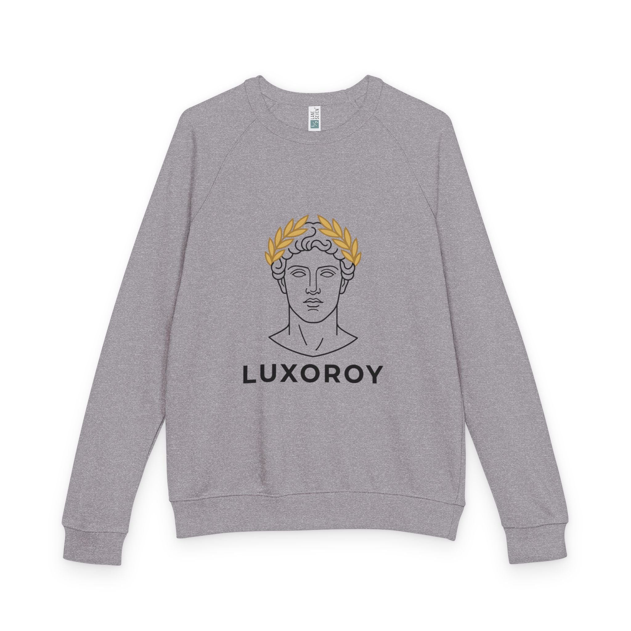 Luxoroy Laurel Crewneck Sweatshirt — Classic Greek Bust Graphic