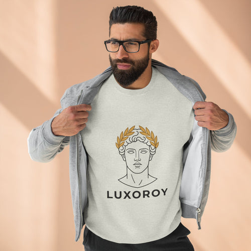 Luxoroy Greek Statue Crewneck Sweatshirt — Minimal Classical Art Design
