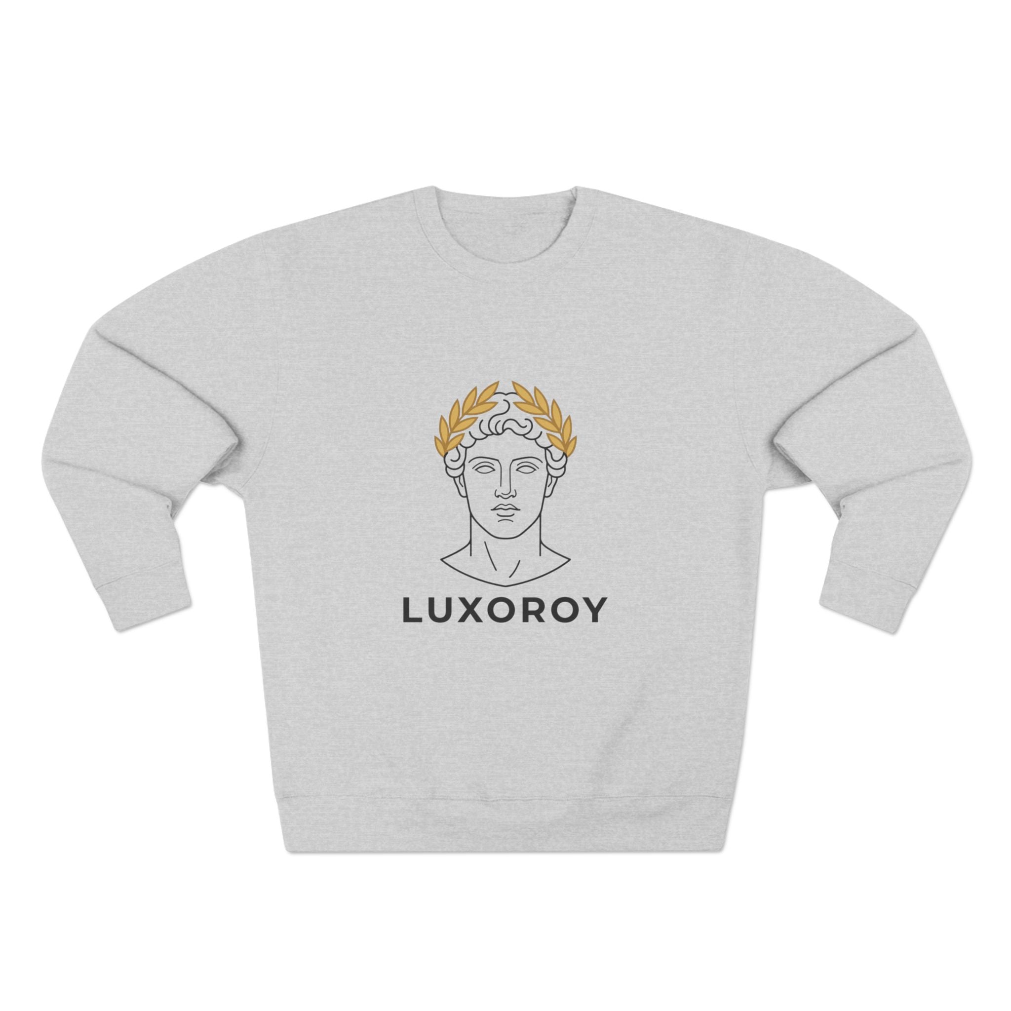 Luxoroy Greek Statue Crewneck Sweatshirt — Minimal Classical Art Design