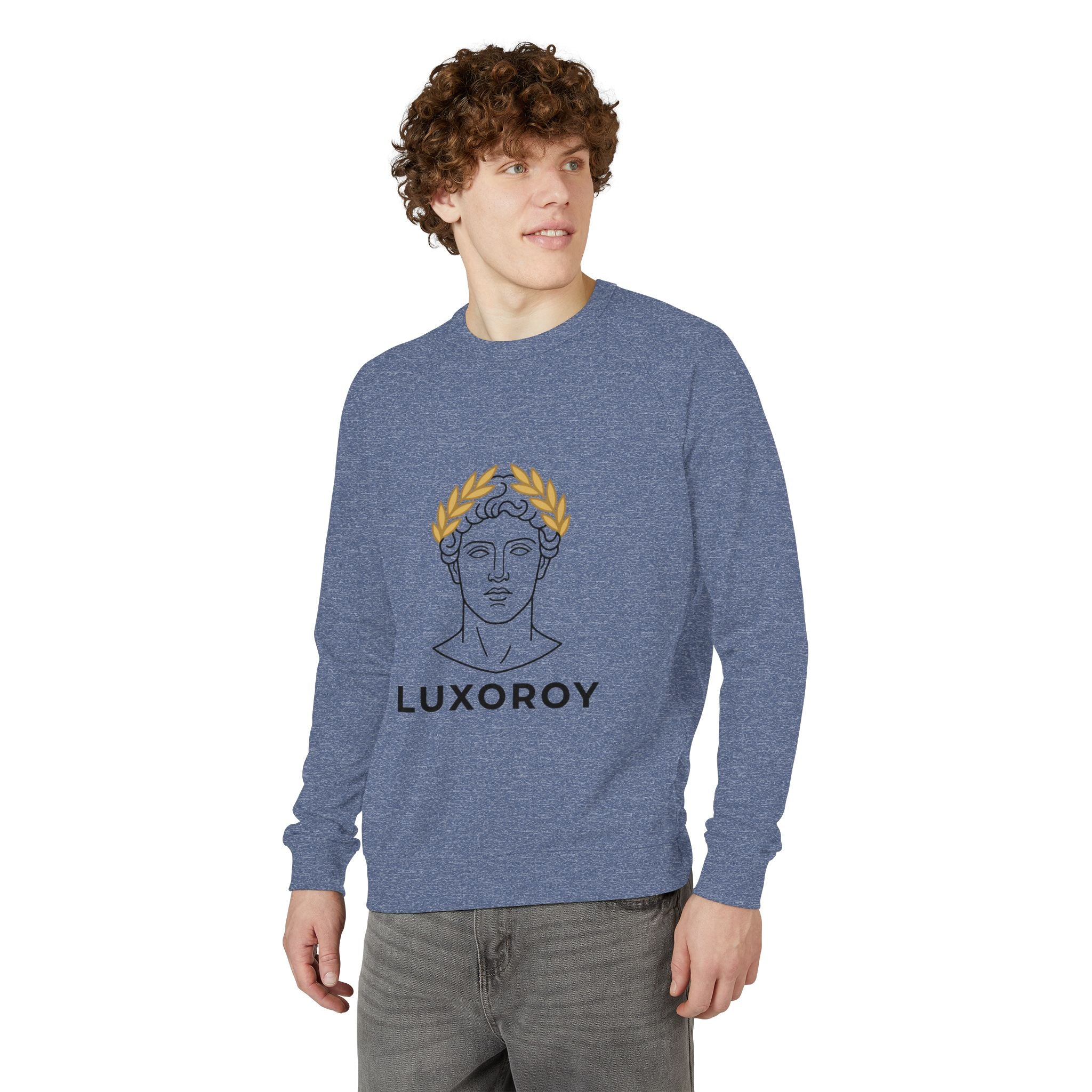 Luxoroy Laurel Crewneck Sweatshirt — Classic Greek Bust Graphic