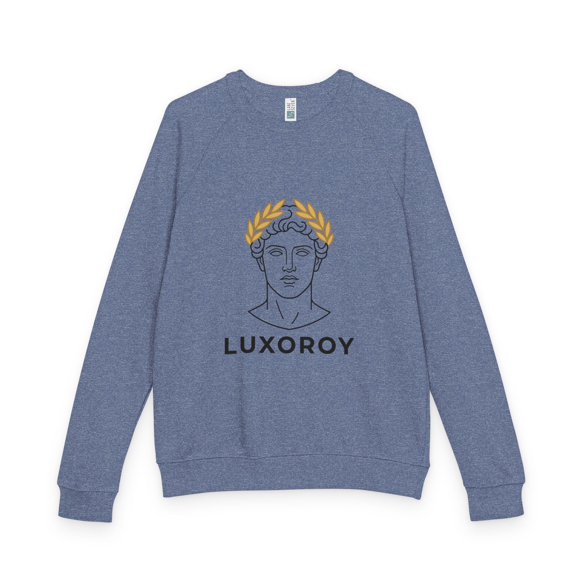 Luxoroy Laurel Crewneck Sweatshirt — Classic Greek Bust Graphic