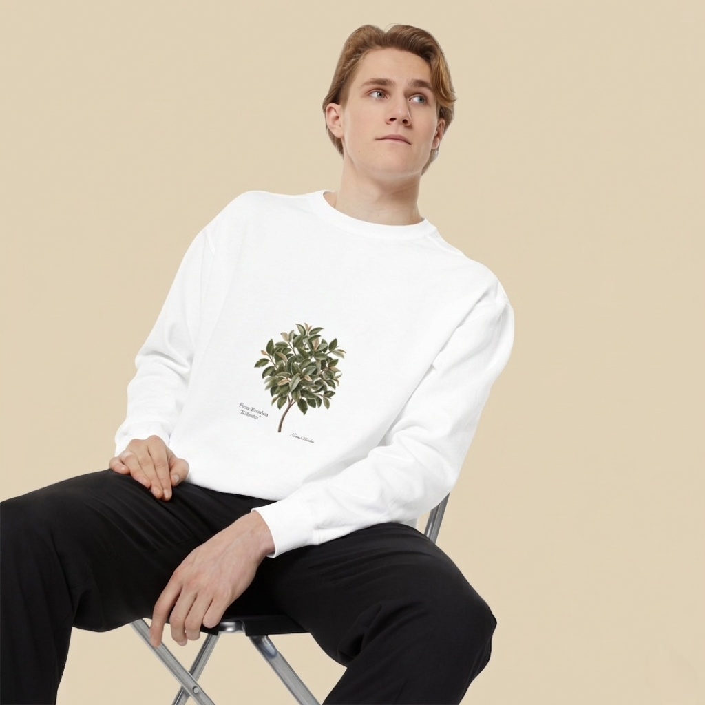 Botanical Magnolia Sweatshirt — Vintage Floral Tree Graphic
